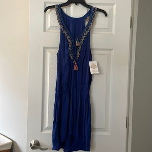 BECCA Dark blue swim suit cover up NWT size Large